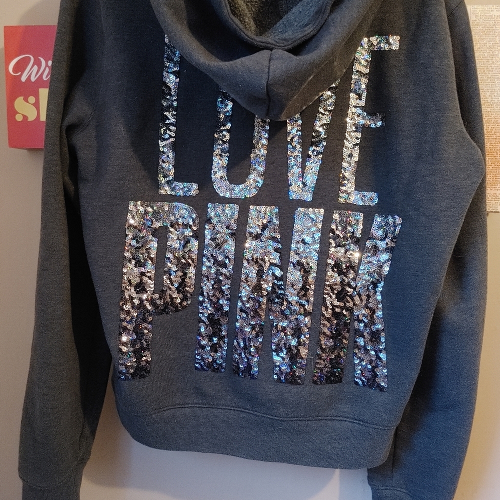 PINK Sequin hoodie